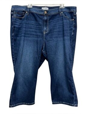 Lane Bryant Dark Blue Denim Jeans High Rise Skinny Pedal